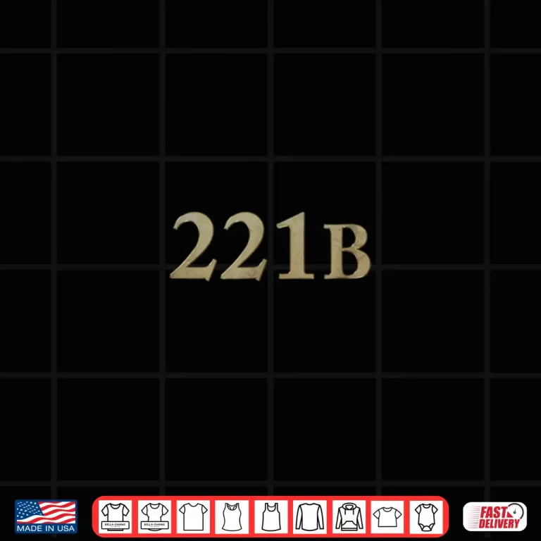 Design Sherlock Holmes Books 221B Baker Street Shirt