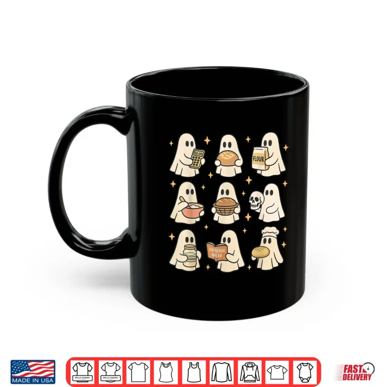 Mug Sourdough Bread Halloween Ghost Homemaker Baking Baker Shirt