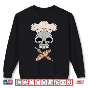 Sweatshirt Baker Skull Baking Bread Making Shirt 1