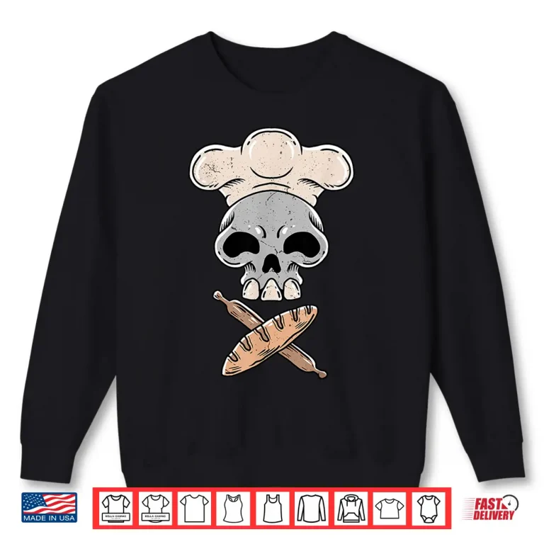 Sweatshirt Baker Skull Baking Bread Making Shirt 1