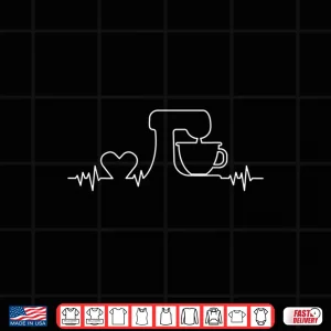 Design Baking Heartbeat Pastry Baker Baking Gift Shirt 1