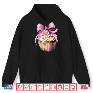 Hoodie Coquette Bow Cupcake Baking Baker Pink Shirt 1