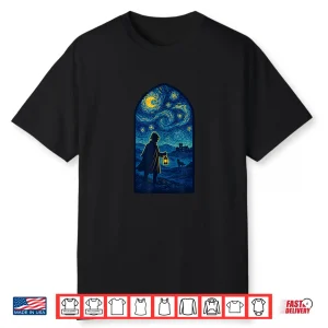 Sherlock Holmes Night Art Detective Under Starry Sky Shirt
