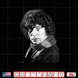 Design Actor Tom Baker Staring Black White By Allan Ballard Shirt