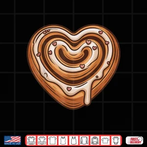 Design Cinnamon Roll Heart Bakery Shirt
