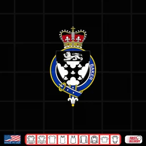 Design Baker Coat Of Arms Family Crest Shirt
