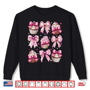 Sweatshirt Coquette Bow Cupcake Baking Baker Girl Mom Pink MotherS Day Shirt