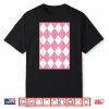 Geometric Large Harlequin Pattern Baker Miller Pink White Shirt