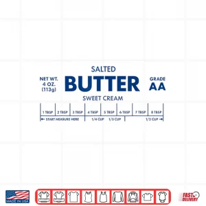 Design Funny Salted Butter Baker Vintage Shirt