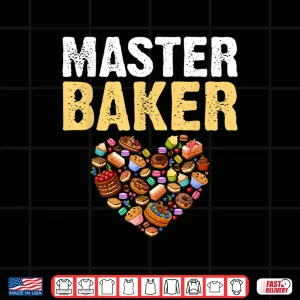 Design Funny Retro Vintage Baking Master Baker Shirt