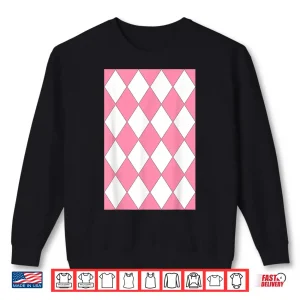 Sweatshirt Geometric Large Harlequin Pattern Baker Miller Pink White Shirt