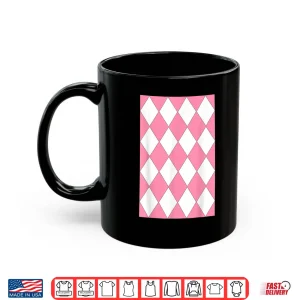 Mug Geometric Large Harlequin Pattern Baker Miller Pink White Shirt
