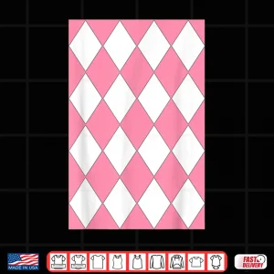 Design Geometric Large Harlequin Pattern Baker Miller Pink White Shirt