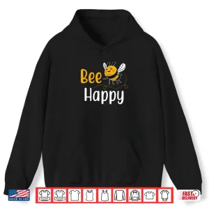 Hoodie Beekeeper Bee Happy Honeycomb Beekeeping Shirt