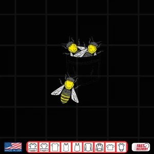 Design Bees In Pocket Beekeeping Apiary Beekeeper Apiarist Shirt