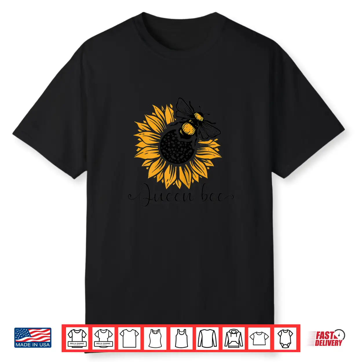Queen Bee And Sunflower Beekeeper Beekeeping Shirt Queen Bee And Sunflower Beekeeper Beekeeping Shirt