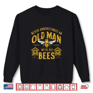 Sweatshirt Vintage Never Underestimate A Professional Beekeeper Shirt