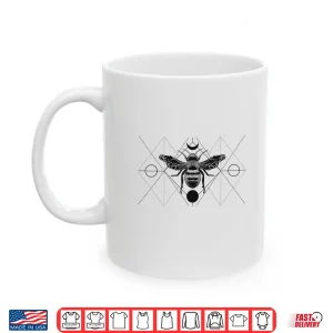 Mug Bee Geometric Art Pattern Insect Tattoo Beekeeper Gift Shirt