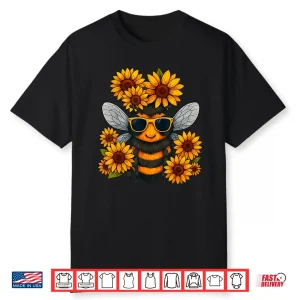 Bee With Sunflowers Nature Lover Shirt