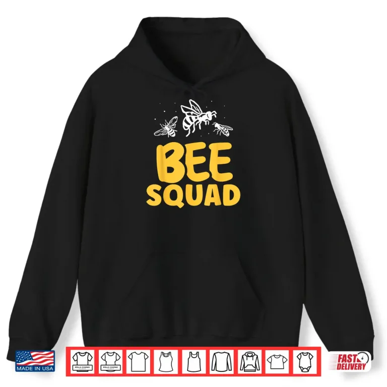 Hoodie Bee Squad Beekeeper Hive Bees Honeybee Bee Shirt