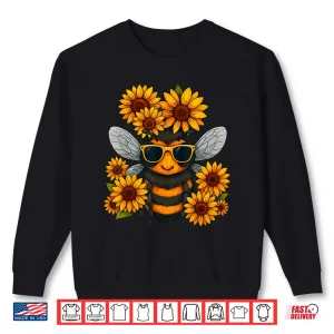 Sweatshirt Bee With Sunflowers Nature Lover Shirt