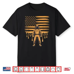 Beekeeping American Flag Patriotic Beekeeper Honeybee Shirt