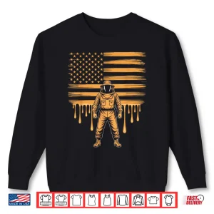 Sweatshirt Beekeeping American Flag Patriotic Beekeeper Honeybee Shirt
