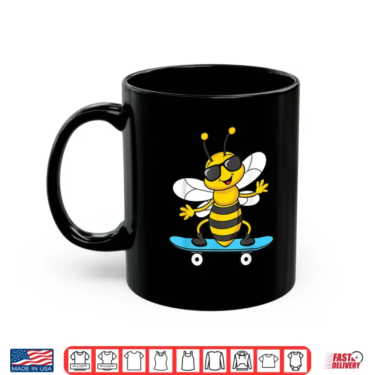 Mug Cool Bee Skateboard Beekeeper Graphic Shirt