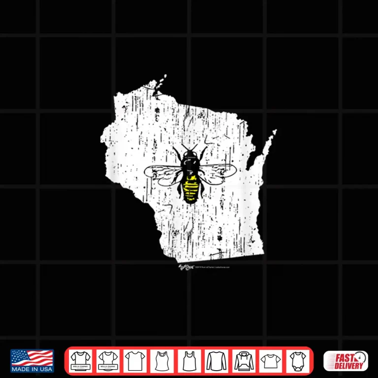 Design Vintage Wisconsin State Beekeeper Shirt