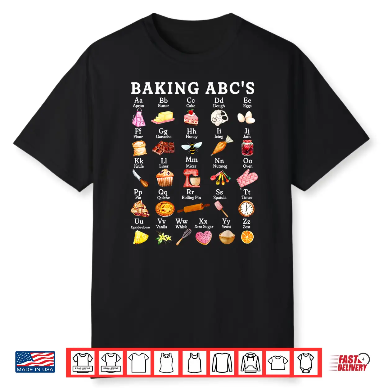 Baking Alphabet Abcs Baker Chef Baking Lover Shirt Baking Alphabet Abcs Baker Chef Baking Lover Shirt