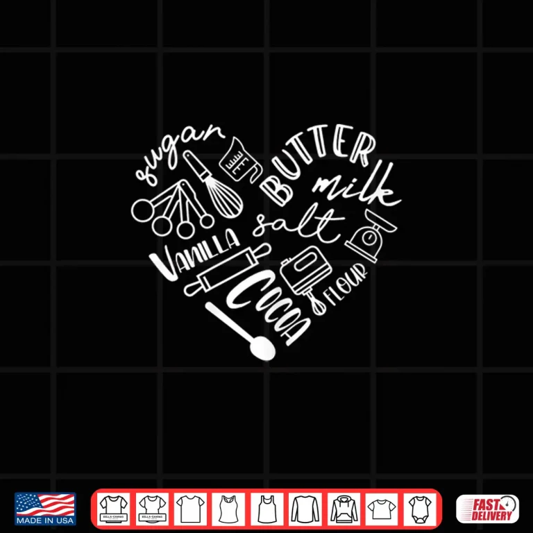 Design Baking Heart Baker Pastry Chef Cook Shirt