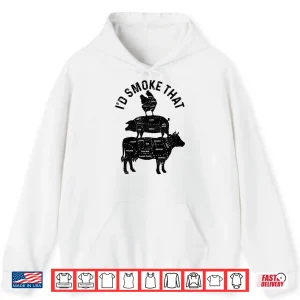 Hoodie Butcher BBQ Pork Beef Chef Shirt