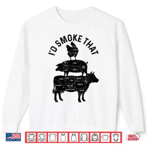 Sweatshirt Butcher BBQ Pork Beef Chef Shirt