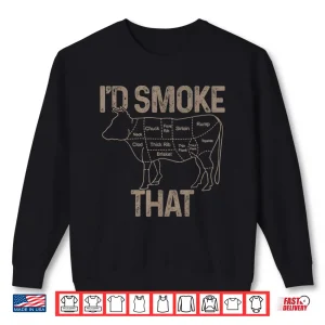 Sweatshirt Butcher Cook BBQ Cow Beef Chef Shirt