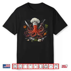 Chef Octopus Kraken Sous Chef Cook Shirt