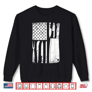 Sweatshirt Chef Knife American Flag Patriot Chef Shirt