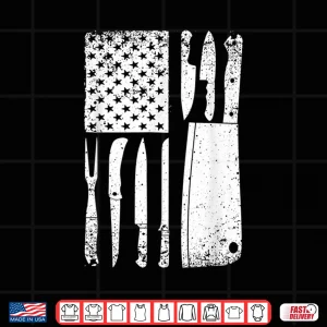 Design Chef Knife American Flag Patriot Chef Shirt