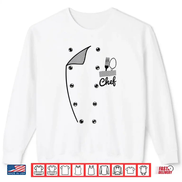 Sweatshirt Costume Jacket Faux Cook Uniform Chef Shirt