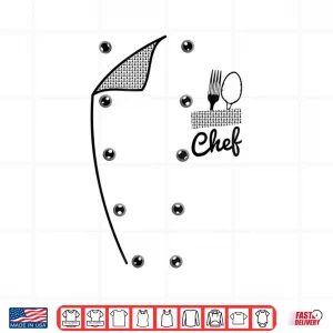 Design Costume Jacket Faux Cook Uniform Chef Shirt