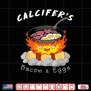 Design Food Lover CalciferS Bacon And Egg Cook Shirt