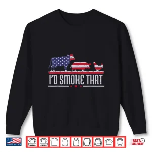 Sweatshirt Patriot BBQ Barbeque Cook Chef Shirt