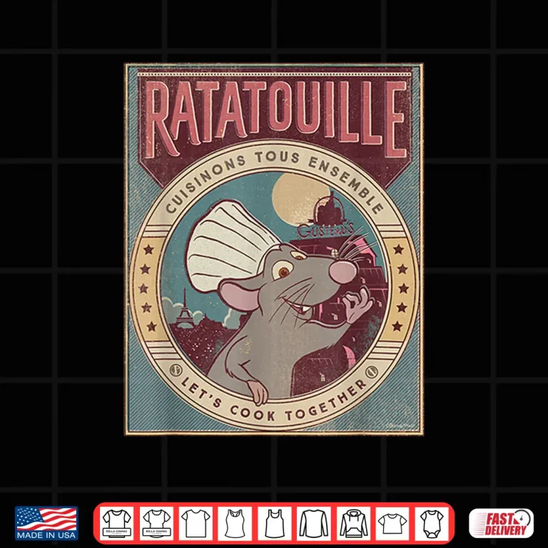 Design Ratatouille Chef Remy LetS Cook Together Culinary Shirt