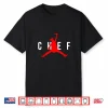 Restaurant Chef Jumping Chef Knife Logo Culinary Shirt