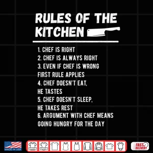Design Rules Of The Kitchen Chef Cooking Shirt