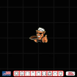 Design Smokin Meats Pig 2 Sided BBQ Chef Shirt