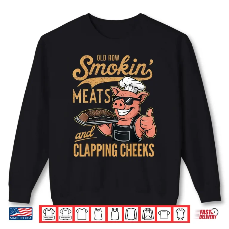 Sweatshirt Smokin Meats Pig BBQ Chef Shirt