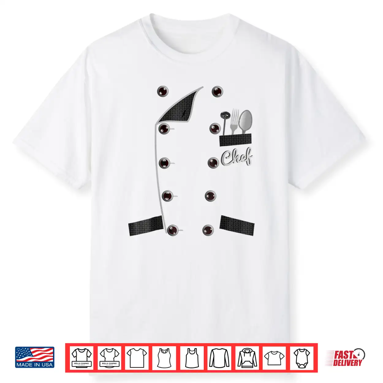 Uniform Jacket Faux Cooking Chef Shirt Uniform Jacket Faux Cooking Chef Shirt