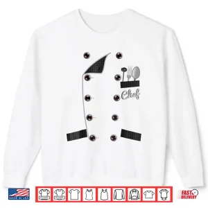 Uniform Jacket Faux Cooking Chef Shirt 2 Sweatshirt Uniform Jacket Faux Cooking Chef Shirt