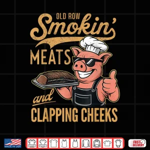Design Smokin Meats Pig BBQ Chef Shirt