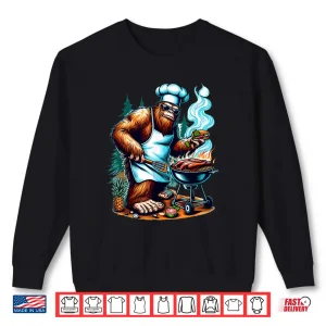 Sweatshirt BBQ Master Bigfoot Chef Grill Cooking Barbecue Shirt